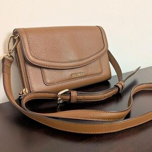 Vera Bradley Brown Leather Crossbody Bag And Wallet